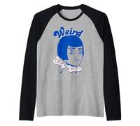 Weird Girls Club Quadruple Eyed Vintage Girl Retro Raglan Baseball Tee