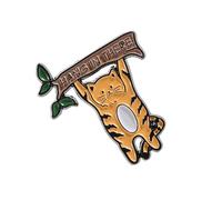 Weird Green Alien Brooch With English Lettering Green Alien Brooch Accessory For Individualistic Styles Seekers Metal