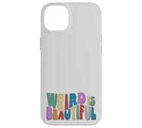 Weird is Beautiful! Retro Groovy Wavy Inspirational Fun Case for iPhone 14 Plus