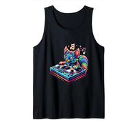 Weird Psychedelic Cat Wizard Rave Trippy Rainbow Essential Tank Top