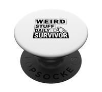 Weird Stuff Daily Survivor Frog Coffee Mood PopSockets Adhesive PopGrip