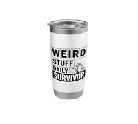 Weird Stuff Daily Survivor Frog Coffee Mood Stainless Steel Insulated Tumbler