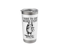 Weird Stuff Frog Retro Coffee Hearts Graphic Stainless Steel Insulated Tumbler