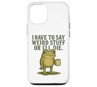 Weird Stuff Frog Retro Coffee Meme Graphic Case for iPhone 12/12 Pro