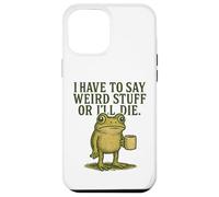 Weird Stuff Frog Retro Coffee Meme Graphic Case for iPhone 12 Pro Max