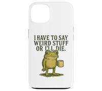 Weird Stuff Frog Retro Coffee Meme Graphic Case for iPhone 13