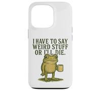 Weird Stuff Frog Retro Coffee Meme Graphic Case for iPhone 13 Pro