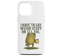 Weird Stuff Frog Retro Coffee Meme Graphic Case for iPhone 13 Pro Max