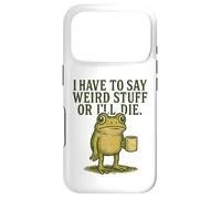 Weird Stuff Frog Retro Coffee Meme Graphic Case for iPhone 17 Pro