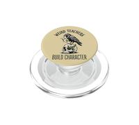 Weird Teachers Build Character Clever Crow Skull PopSockets PopGrip for MagSafe