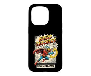 Weird Teachers Build Character Superhero Duck Comic Book Case for iPhone 15 Pro