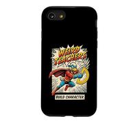 Weird Teachers Build Character Superhero Duck Comic Book Case for iPhone SE (2020) / 7/8
