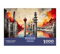 Weird Tower Jigsaw Puzzles for Adults Interesting Puzzles 1000 Piece Brain Challenge for Adults Gifts 70x50cm/1000pcs