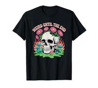 Weird Until The End Skeleton Mushroom Goth T-Shirt