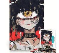 Weirdcore Big Eye Anime Girl 1000-piece Puzzle for Teenagers Mind Skill Fun Uniform Size Precise Pieces Relaxing Indoor Group Activity (50x75cm)