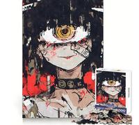 Weirdcore Big Eye Anime Girl 1000 Pieces Jigsaw Puzzles for Teenagers Clear Thinking Gentle Engagement Firm Interlock Nice Gift (38x26cm)