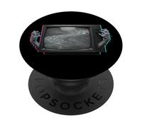 Weirdcore Glitch TV Horror Art with Trippy Analog Aesthetic PopSockets Adhesive PopGrip