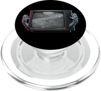 Weirdcore Glitch TV Horror Art with Trippy Analog Aesthetic PopSockets PopGrip for MagSafe