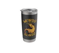 Weirdo with A Beardo Bearded Dragon Reptile Lover Lizard Stainless Steel Insulated Tumbler