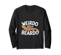 Weirdo With A Beardo Pogona Reptile Lover Bearded Dragon Long Sleeve T-Shirt