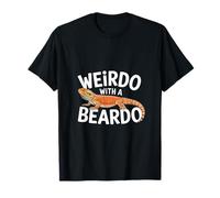 Weirdo With A Beardo Pogona Reptile Lover Bearded Dragon T-Shirt
