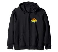 Weirdo with unlikely Jamaican reggae jungle Rasta dreadlocks Zip Hoodie