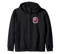Weirdos Unite Hypnotic Grim Reaper Pink Flames Zip Hoodie