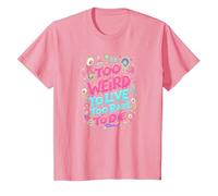 Weirds Quote: Too Weird to Live, Too Rare to Die T-Shirt, Kids, Pink, 8 Years