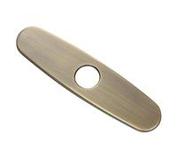 Weirun 10-Inch Brass Kitchen or Bathroom Vessel Vanity Sink Basin Faucet Hole Cover Deck Plate Escutcheon,Antique Brass