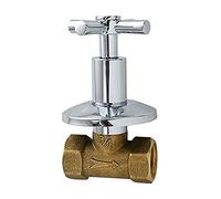 Weirun Concealed Water Shut Off Valve Straight with Modern Cross Handle Shower Home Plumbing Commercial 3/4-Inch IPS G3/4 One Pcs, Chrome
