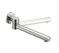Weirun G1/2 Thread Adjustable Round Bathroom Brass Bathtub Shower Mixer Water Outlet Bath Tub Basin Extra Long Spout Filler 180° Swivel Faucet Tap Chrome