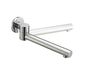 Weirun G1/2 Thread Adjustable Round Bathroom Brass Bathtub Shower Mixer Water Outlet Bath Tub Basin Extra Long Spout Filler 180° Swivel Faucet Tap Chrome