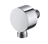 Weirun Modern Bathroom Brass G1/2" Shower Hose Connector Wall Supply Elbow Outlet Spout Wall Mounted,Chrome