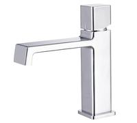 Weirun Square Bathroom Waterfall Single Handle One Hole Vanity Sink Faucet Deck Mount Brass Commercial Lavatory Basin Bath Mixer Tap Chrome
