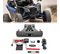WeiSen 4500lb 12V Electric Winch Kit with Winch Mount, Synthetic Rope Hawse Fairlead and Forged Hook Stopper Compatible with Can-Am Maverick X3 Models 2017-2025