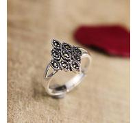 WEISHA Marcasite Ring Diamond Fashion Adjustable S925 Ethnic Style Ringring