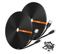 weishan 2-Pack 30ft USB C Cable Compatible with Ring Pan-Tilt Indoor Cam 2024 Release Security Camera - 9m Type-C Long Flat Power Extension Charging Cord, Black