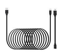 weishan 30ft USB C Cable Compatible with Blink Mini 2, Blink Mini and Blink Outdoor 4(4th Gen),(3rd Gen), XT, XT2 Cameras - 15m Long Flat Charging Cord with 1ft USB C Waterproof Adapter, Black