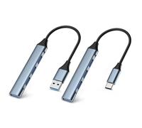 weishan 4-in-1 Charging Hub Compatible with MagicBand+ and Magic Band - USB and USB-C to MultiCharger for Smart Watch Band Ring Buds and Earbuds, 2-Pack
