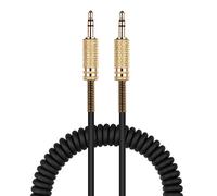 weishan Car Aux Cord, 3.5mm Coiled Male to Male Stereo Audio Cable Aux Cord Replacement for Alexa Dot, Headphones, Home Stereos, Speaker, iPhone, iPad, iPod, 2ft to 8ft Long