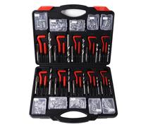 WEISHENG 261-Piece Thread Repair Tool Kit, Metric and Imperial Self-Tapping Inserts with Drill Bits for Automotive Parts and Equipment, Includes Helicoil and Thread Chaser Set
