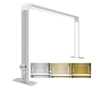 WEISHIDAI Upgraded Square Manicure Light, Foldable Nail Lamp, Dimmable Eyelash LED Light 4000K-6500K, Desk Lamp for Eyebrows, Lash Eyelash Extension, 33.85x15.74inch (Color : Silver)