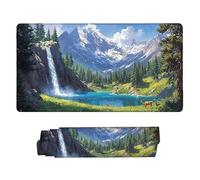 WEISHIWE Gaming Mouse Mat 900 x 400 mm Large Gaming Mouse Pad Waterproof Mousepad Long with Stitched Edges Desk Mat with Rubber Base, Desk Accessories for Men, Gifts for Women (Landscape) c-716