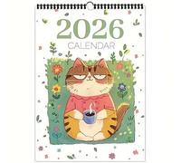 WEISIPU Cats Calendar 2026 Wall Arts 12 Monthly Planner Birthday Christmas New Year Gift Cute Kitten Calendar 2026 for Cat Lovers