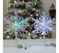 WEISIPU Christmas Tree Top Decoration Decorations for Topper Artificial Lighted Decoration for Christmas Home Party Wedding