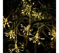 WEISIPU Solar Powered Firework Starburst String Fairy Lights,Christmas Fairy Lights,Firework LED Light,Yard Garden 18.54ft 100 Led Lamp Solar Camping Lights Outdoor