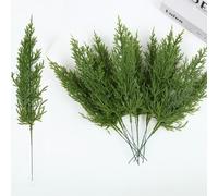WEISPARK Artificial Pine Leaves Branches, 30pcs Fake Greenery Pine Sprigs Faux Stems Picks for DIY Christmas Garland Wreath Embellishing and Home Garden Decoration