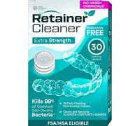 Weiss Naturals Retainer Cleaner Tablets - Cleaning Tablets for Clear Aligners, Night Guards, Mouth Guards & Dentures - Removes Odors & Stains - Persulfate-Free - 30 Mint Tablets