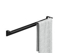 WEISSENSTEIN Self Adhesive Towel Rail - 3M VHB Industrial Strength - 100% Stainless Steel - 60cm - Black
