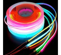 weisuansz 12V/24V 5MM Thin PCB Premium 400LEDs/M UHB Pure Single Color COB LED Strip Flexible Red Green Blue Pink Purple Ice Blue Yellow Orange for Room Ceiling Linear LED Lighting (DC 24V, Red)